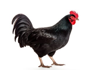 Fototapeta premium Black Hen chicken poultry animal.