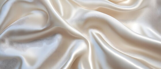 Obraz premium Shiny ivory silk texture. Luxury fabric.