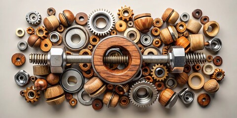 Minimalist Industrial-Natural Art Toy Sculpture Drone Photography