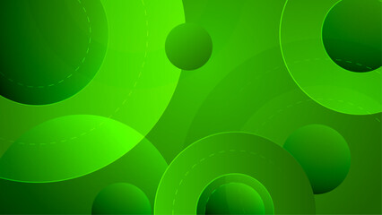green circle stylish abstract geometric pattern vector illustration