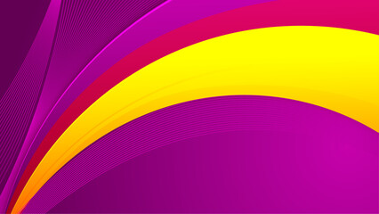 modern abstract geometric background with purple and yellow wave vector illustration
