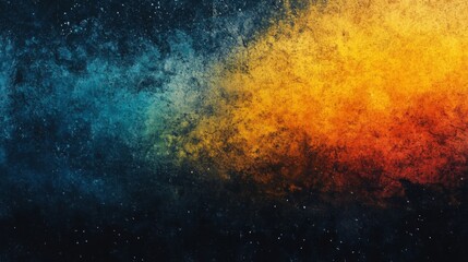 Fototapeta premium Abstract Cosmic Nebula Background with Blue and Orange Swirls