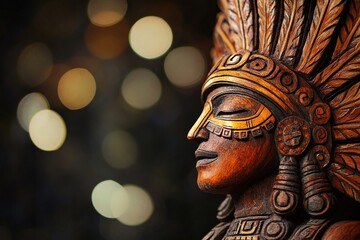 Warrior Goddess in Wood: A Mesmerizing Mayan - Aztec Fusion