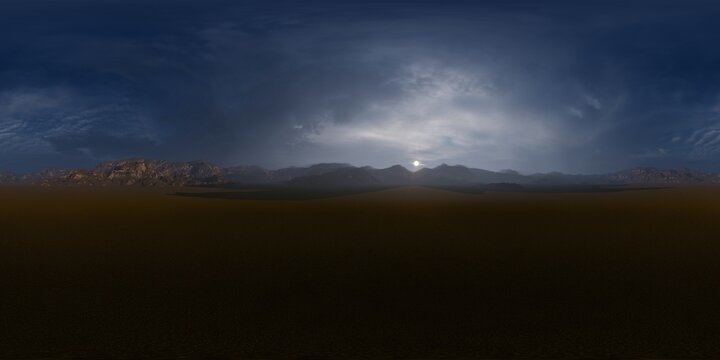 360 HDRI enviroment 3D illustration.