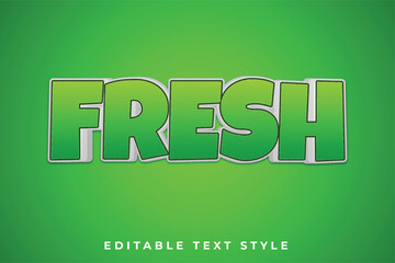 Fresh 3d text effect