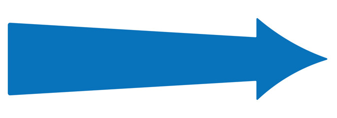 Obraz premium Black arrow pointing right on white background