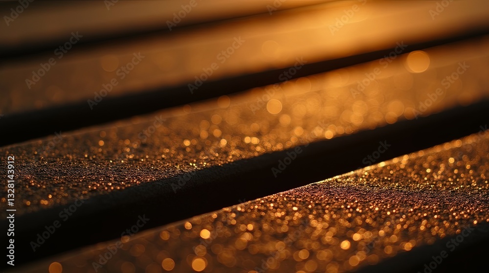 Poster the image is of a bench with a wooden surface