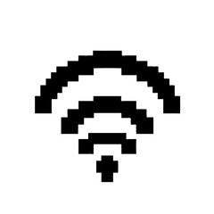 Fototapeta premium Pixelated wifi signal internet digital connection icon