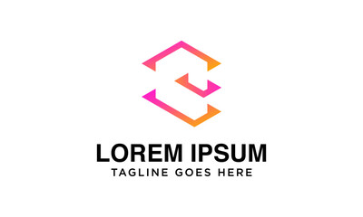 creative premium logo negative space building