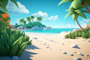 Obraz premium Beach sea landscape outdoors.