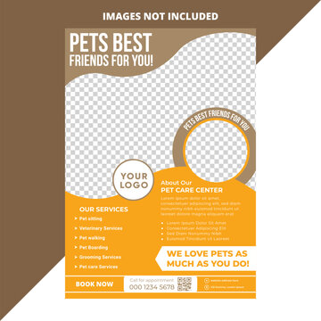 Pet shop, pet food, veterinary doctor social media post or square flyer or poster set, pet shop website banner pack for promotional pet care advertising template bundle