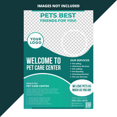 Pet Sitting Flyer Template, Pet Care Flyer Template, Pet Walkers Flyer Template