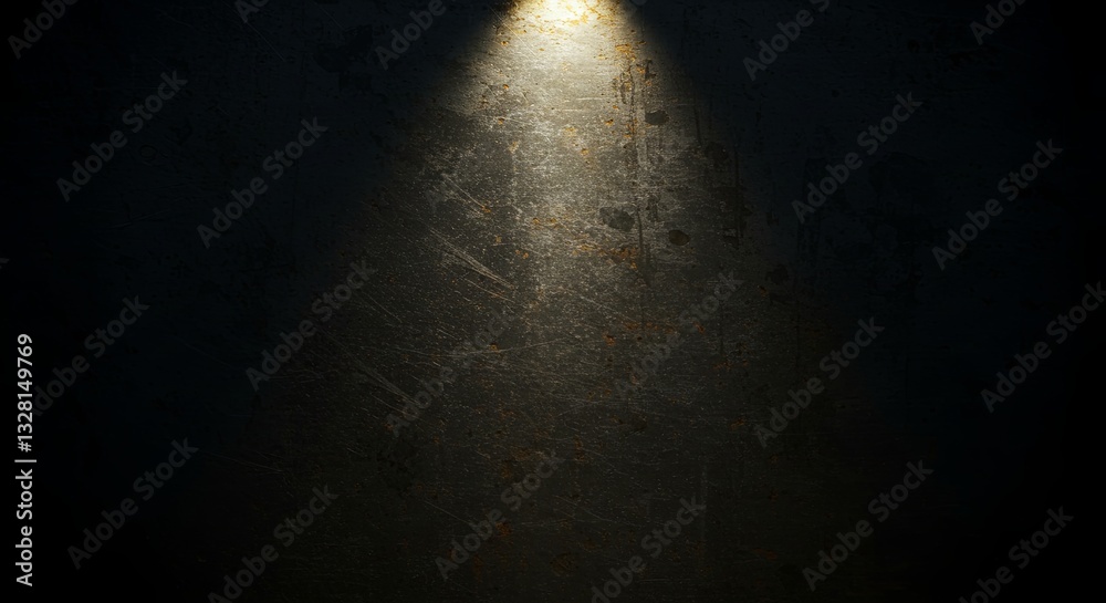 Aufkleber a dark background with a light shining on it