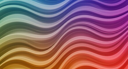Fototapeta premium A colorful wave with a rainbow pattern