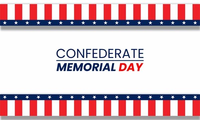 Confederate Memorial Day Honoring All Us Heroes , with US flag
