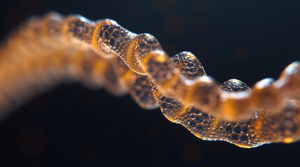 Illustration of DNA strand and data processing