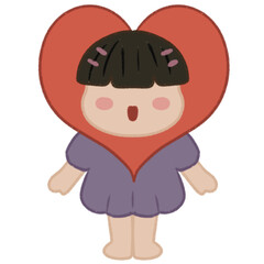 girl with heart