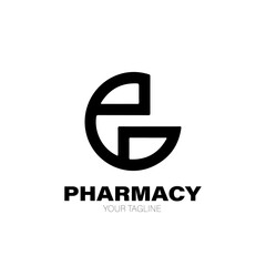 Obraz premium Pharmacy Logo. Pharmacy Logo Design. Pharmacy Logo Brand. Pharmacy Logo Vector Design Isolated on White Background