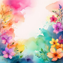 Abstract background with Spring theme in water color style, part 35