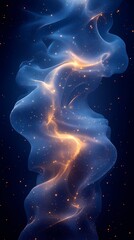 Digital technology blue abstract building city poster background