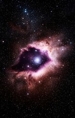 A breathtaking tableau unfolds as one gazes upon tranquil expanse of a star-studded firmament, 