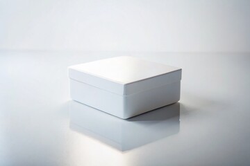 Minimalist White Box: Soft Light, Rounded Corners, Studio Shot - Perfect for Product Mockups & Branding