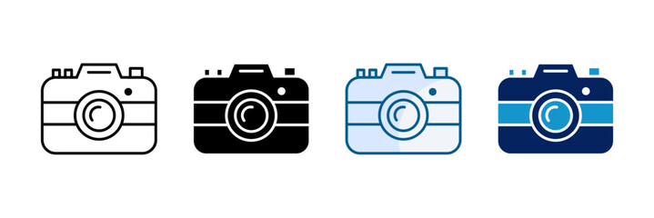Camera Icon Set Multiple Style Collection