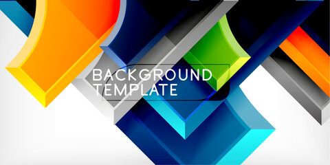 Geometric design abstract background - circles and triangles