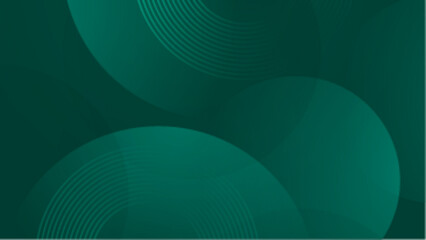 sleek abstract geometric background with green circle line shapes vector illustration, perfect for banner, presentation background, and wallpaper