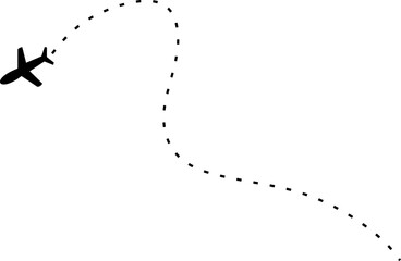 Airplane Dotted Line Wave Element