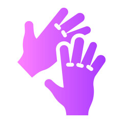 medical gloves Gradient icon