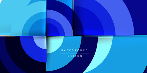 Fototapeta premium Techno circles and semi circles. Vector Illustration For Wallpaper, Banner, Background, Card, Book Illustration, landing page