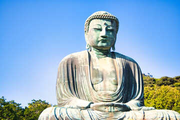 鎌倉・長谷の大仏の威容