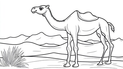 Fototapeta premium Desert Camel Illustration