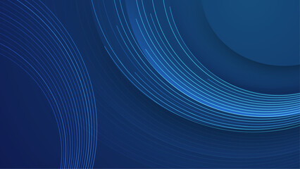 minimalist abstract geometric background with blue shapes vector illustration