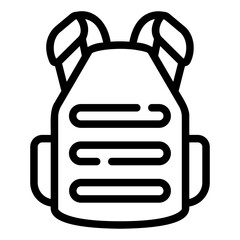 bulletproof vest Line Icon
