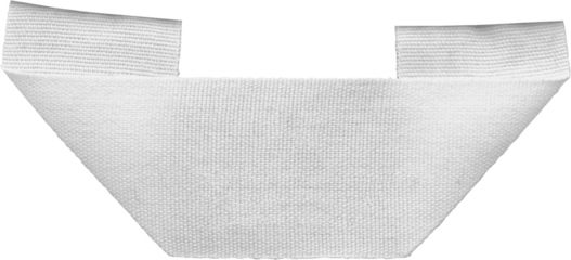 White blank clothing tag label isolated on white background