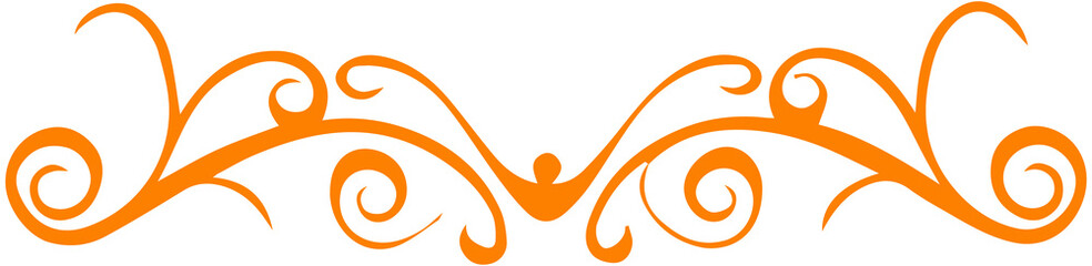 Fancy Divider Pattern Line with Curves and Swirls
