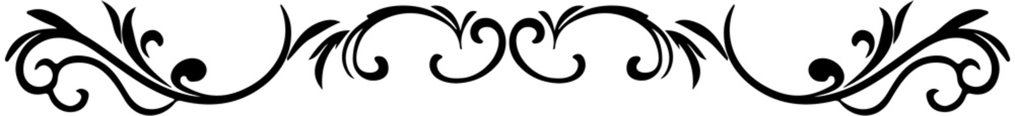 Decorative Swirl Curves Border
