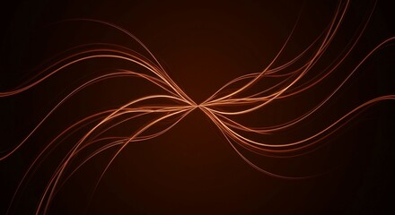 Abstract Orange Light Trails Dynamic Curves Swirling Energy Background Design