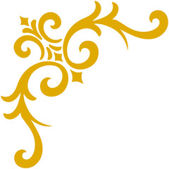 Obraz premium Ornate carving corner border 