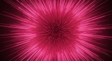 Abstract Pink Light Rays Burst Glowing Energy Starburst Radiating Lines Background