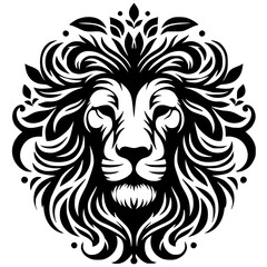 Aesthetic lion silhouette