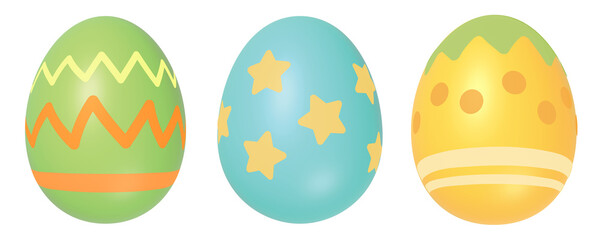 Colorful Easter Eggs Illustration