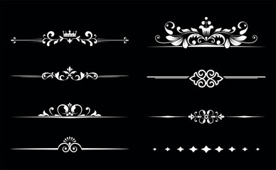 Vintage set. Floral elements for design monograms, invitations, frames, menus and labels. Graphic design of the website, cafes, boutiques, hotels, wedding invitations.