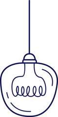 Doodle Light Bulb Clipart Element