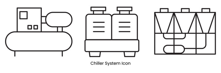 Chiller System line icon. linear style icon for mobile concept and web design. © Sunil