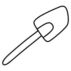 spatula, bakery kitchenware icon vector
