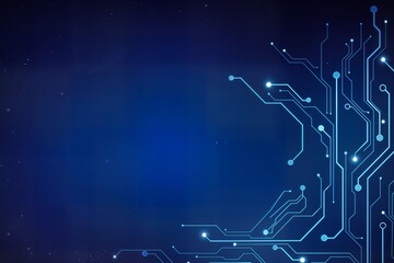 Obraz premium abstract blue digital technology background resembling a circuit board design fondo abstracto azul digital que se asemeja a un diseño de la placa de circuito
