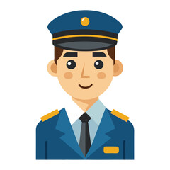 funny cartoon policeman with a gun